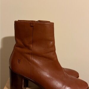 Frye Brown Leather Ankle Boots